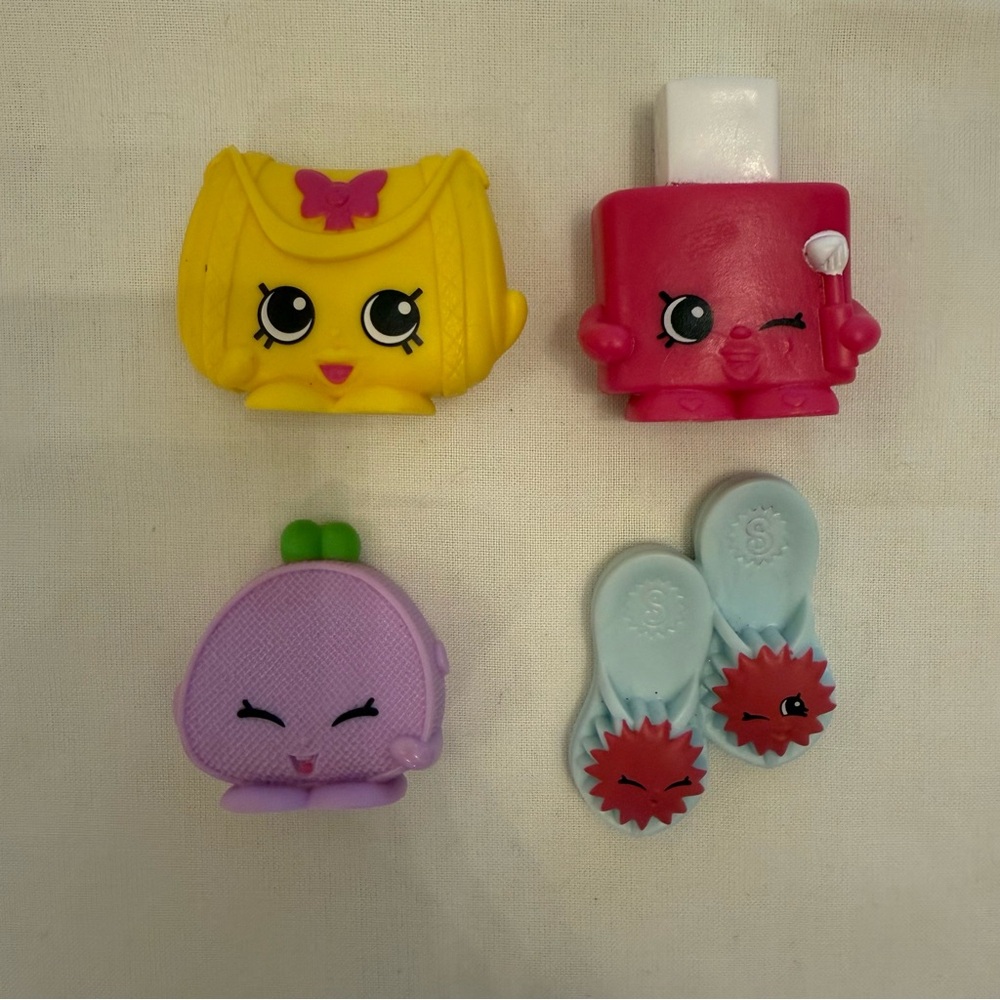 Shopkins Figure Four-Pack - Yellow, Pink, Purple, Light Blue